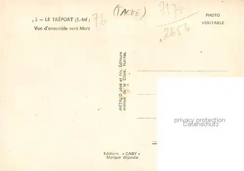 AK / Ansichtskarte Le_Treport_76 Vue denseble vers Mers 