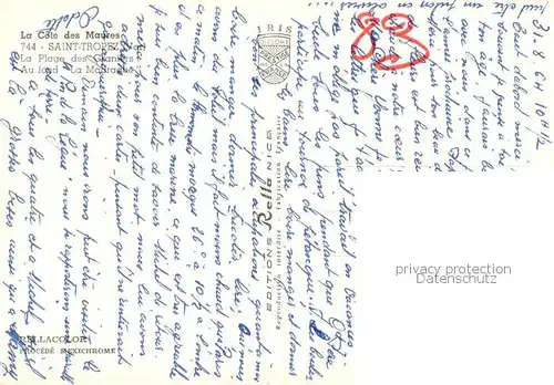 AK / Ansichtskarte Saint_Tropez_Var La plage des Graniers La Madrague Saint_Tropez_Var