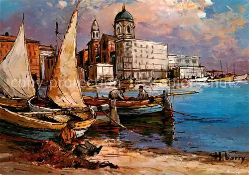 AK / Ansichtskarte Saint Raphael_83_Var Le Port Kuenstlerkarte 