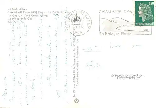 AK / Ansichtskarte Cavalaire sur Mer_83_Var Le Cap Croix Valmer Le plage et le Cap Le Port 