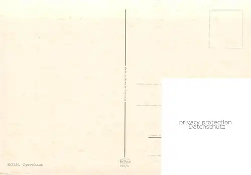 AK / Ansichtskarte  Koeln__Rhein Opernhaus Dom 