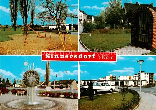 AK / Ansichtskarte 73800287 Sinnersdorf_Koeln_Pulheim_Rheinland Spielplatz Brunnen Teilansichten 