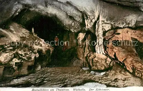 AK / Ansichtskarte Beatenberg_Thunersee_BE Beatushoehlen Walhalla Der Koh i noor 