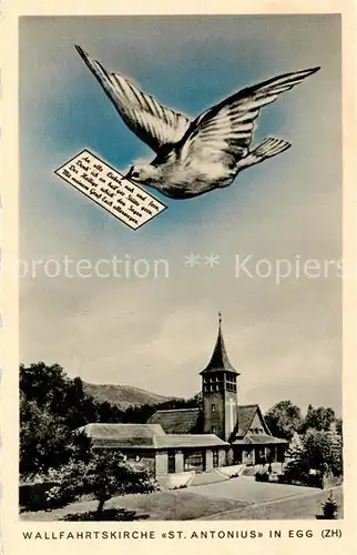 AK / Ansichtskarte Egg_ZH Wallfahrtskirche St. Antonius Briefschwalbe Egg_ZH