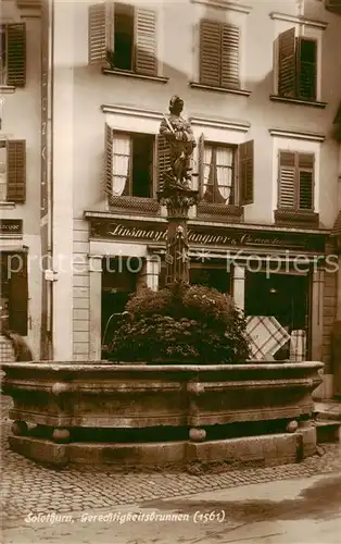 AK / Ansichtskarte Solothurn Gerechtigkeitsbrunnen Solothurn