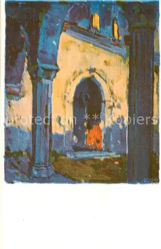 AK / Ansichtskarte Locarno_Lago_Maggiore_TI Corte del Castello Visconteo Kuenstlerkarte 