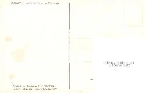 AK / Ansichtskarte Locarno_Lago_Maggiore_TI Corte del Castello Visconteo Kuenstlerkarte 