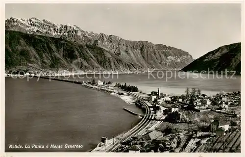 AK / Ansichtskarte Melide_Lago_di_Lugano La Punta e Monte Generoso Melide_Lago_di_Lugano