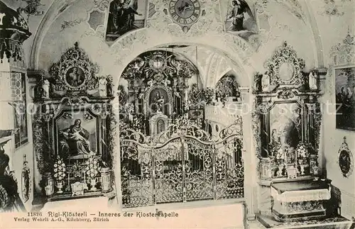 AK / Ansichtskarte Rigi_Kloesterli Inneres der Klosterkapelle Rigi_Kloesterli