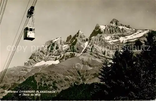 AK / Ansichtskarte Champery Teleferique Champery   Planachaux et Dents du Midi Champery