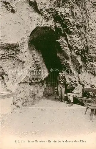 AK / Ansichtskarte St_Maurice__Valais_VS Entree de la Grotte des Fees 