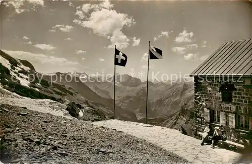 AK / Ansichtskarte Kandersteg_BE Neue Bluemlisalphuette Wildstrubel Lohner Albristhorn Fernsicht Alpenpanorama Berner Alpen Kandersteg_BE