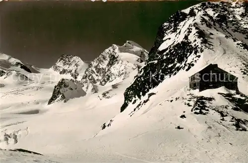 AK / Ansichtskarte Saas Fee_VS Britannia Huette Berghuette Walliser Alpen 