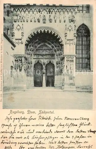 AK / Ansichtskarte  Augsburg Dom Suedportal Augsburg