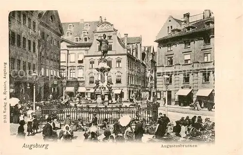 AK / Ansichtskarte  Augsburg Augustusbrunnen Augsburg