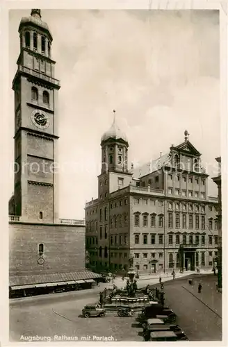 AK / Ansichtskarte 73800480 Augsburg Rathaus mit Perlachturm Augsburg