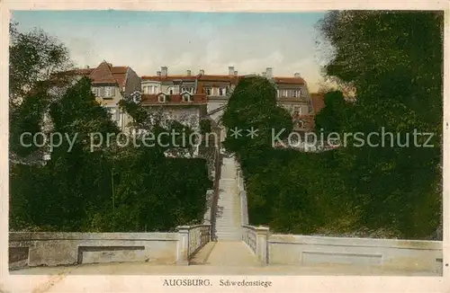 AK / Ansichtskarte  Augsburg Schwedenstiege  Augsburg