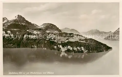 AK / Ansichtskarte Seelisberg_UR Panorama Vierwaldstaettersee mit Niederbauen und Pilatus Seelisberg UR