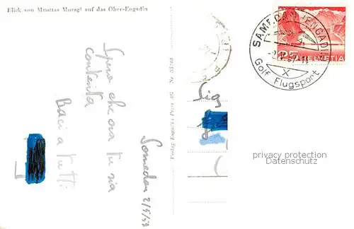 AK / Ansichtskarte Muottas_Muragl_Muottas_Murail_2453m_GR Panorama Blick auf das Oberengadin Alpen 