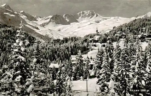 AK / Ansichtskarte Arosa_GR Winterpanorama Wintersportplatz Alpen Arosa_GR
