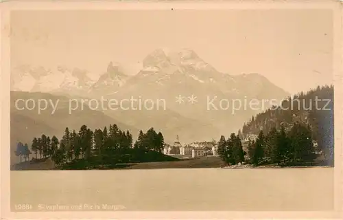 AK / Ansichtskarte Silvaplana_GR Blick ueber den See zum Piz la Margna Silvaplana_GR