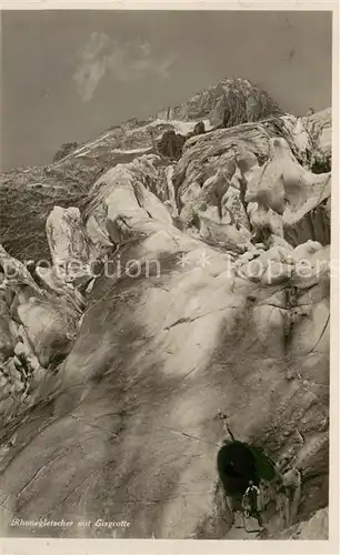 AK / Ansichtskarte Rhonegletscher_Glacier_du_Rhone_VS Eisgrotte 