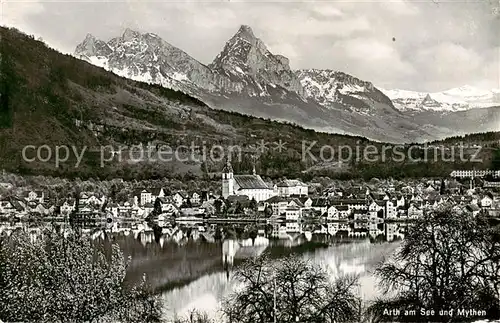 AK / Ansichtskarte Arth__SZ Panorama Blick gegen Mythen 