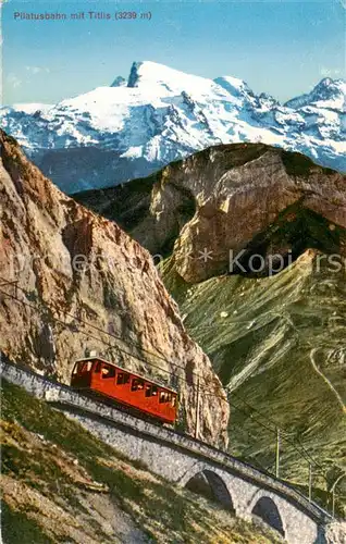 AK / Ansichtskarte Pilatusbahn_NW Zahnradbahn mit Titlis Urner Alpen 