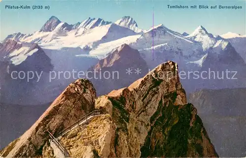 AK / Ansichtskarte Pilatus_Kulm_OW Tomlishorn mit Blick auf Berneralpen 