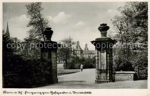 AK / Ansichtskarte  Bonn_Rhein Eingang zum Hofgarten und Universitaet Bonn_Rhein