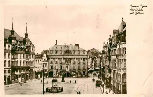 AK / Ansichtskarte  Bonn_Rhein Marktplatz und Rathaus Bonn_Rhein