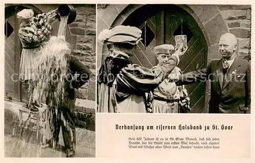 AK / Ansichtskarte  St_Goar_Rhein Hansenfest 1937 Wein und Wassertaufe Verhansung am eisernen Halsband 