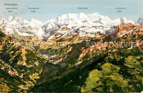 AK / Ansichtskarte Niesenbahn_2362m_BE Panoramakarte 
