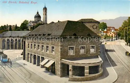 AK / Ansichtskarte Zuerich_ZH Bahnhof Enge Zuerich_ZH