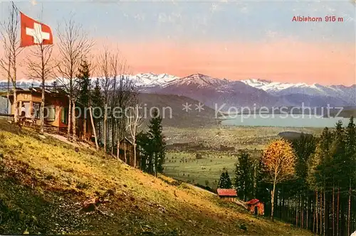 AK / Ansichtskarte Albishorn_915m_ZH Panorama 