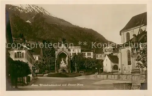 AK / Ansichtskarte Stans_NW Winkelrieddenkmal und Stanser Horn Stans_NW