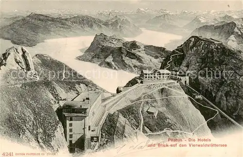 AK / Ansichtskarte Pilatus_NW Die Hotels und Blick auf den Vierwaldstaettersee 