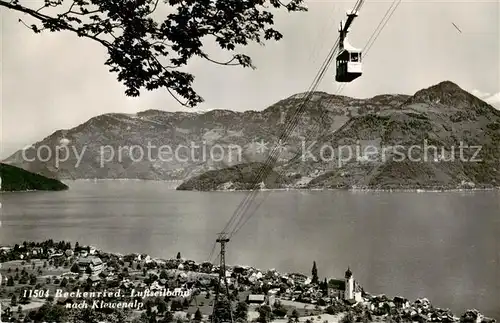 AK / Ansichtskarte Beckenried_Vierwaldstaettersee mit Luftseilbahn nach Klewenalp 