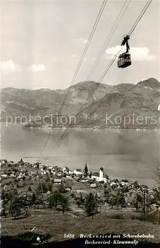 AK / Ansichtskarte Beckenried_Vierwaldstaettersee mit Schwebebahn nach Klewenalp 