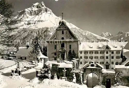 AK / Ansichtskarte Engelberg__OW Kloster Engelberg mit Hahnen 
