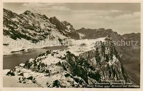 AK / Ansichtskarte Engelberg__OW Schwebebahn Gerschnialp Truebsee Hotel Truebsee mit Bitzistock 