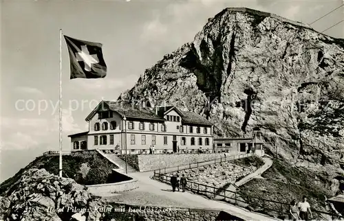 AK / Ansichtskarte Pilatus_Kulm_OW Hotel Pilats Kulm mit Esel 