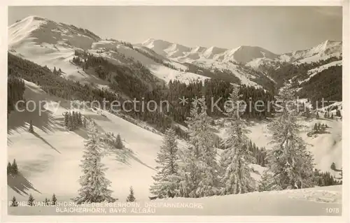 AK / Ansichtskarte  Fischen_Allgaeu Rangiswangerhorn Riedbergerhorn Blaicherhorn Dreifahnenkopf Fischen Allgaeu