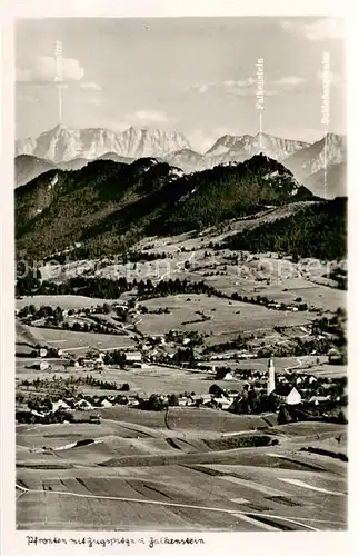AK / Ansichtskarte 73800759 Pfronten Panorama mit Zugspitze und Falkenstein Pfronten