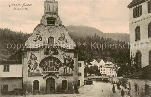 AK / Ansichtskarte  Fuessen_Allgaeu Spitalkirche Fuessen Allgaeu