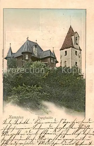 AK / Ansichtskarte  Kempten_Allgaeu Burghalde Kempten Allgaeu