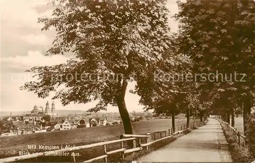 AK / Ansichtskarte 73800777 Kempten_Allgaeu Blick vom Stiftskeller Kempten Allgaeu