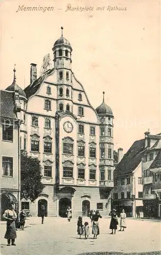 AK / Ansichtskarte  Memmingen Marktplatz mit Rathaus Memmingen