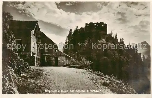 AK / Ansichtskarte 73800821 Pfronten Burghotel und Ruine Falkenstein Pfronten