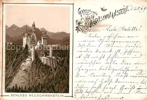 AK / Ansichtskarte  Hohenschwangau Schloss Neuschwanstein Hohenschwangau